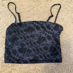 Black Tie-Dye Women's Top